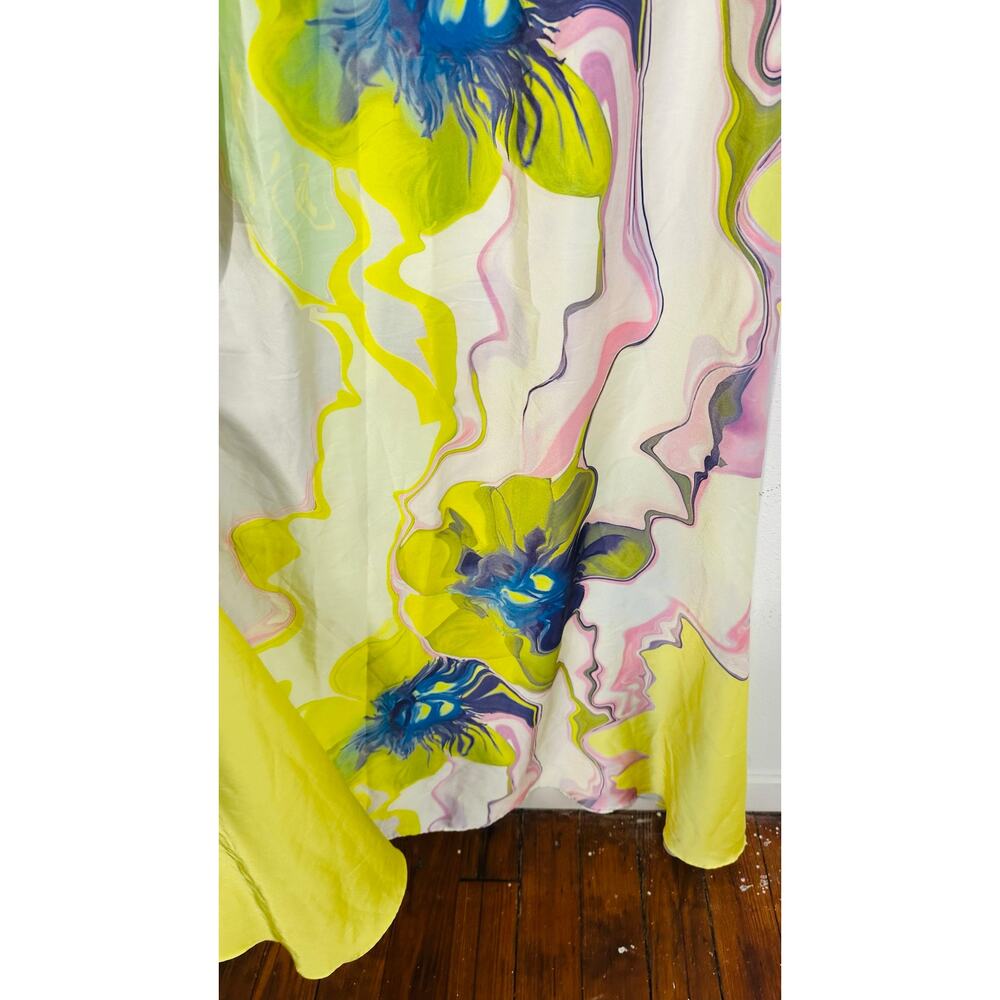 MISA Los Angeles Multicolored Abstract Floral Ruffle Smocked Waist Sylvie Dress - Picture 6 of 16